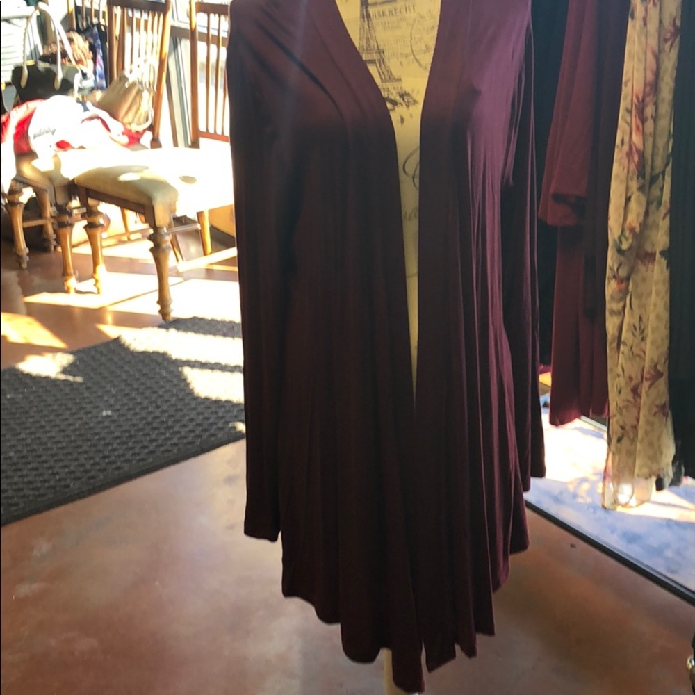 Maroon cardigan